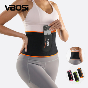 <span class=keywords><strong>Ceinture</strong></span> de sudation ajustable en néoprène élastique VBOSi 3638 avec poche pour téléphone, pour la perte de poids, l'entraînement, la gym et les sports abdominaux - Product Image 1