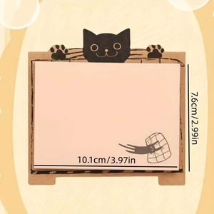 Bloc-notes autocollants imprimés Chat Paresseux Mignon et Créatif – Fournitures Essentielles pour le Bureau et les Études des Étudiants - Product Image 2