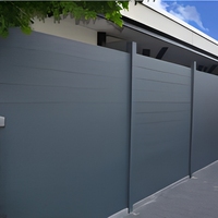 Pagar Aluminium Louver Gaya Australia Berkualitas Tinggi, Warna Abu-Abu Tua, Dekoratif untuk Taman, Pengaman, dan Pembatas Privasi