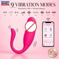 Dildo réaliste à mouvements de poussée |   Vibrateur G-Spot à 9 modes |   Télécommande d'application, étanche IPX6, rechargeable par USB, écologique, pour mamelons