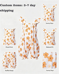 A26-15 Venta Directa de Fábrica, Personalizado OEM-ODM, Mono con Estampado Hawaiano y Cuello Redondo para Bebés, Mono Estampado para Niños Pequeños - Product Image 3