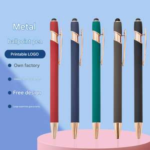 Capacitive ballpoint <b>pen</b> push-button metal <b>pen</b> business-grade oil <b>pen</b> logo-printable push-button aluminum rod touchscreen <b>pen</b> - Product Image 2