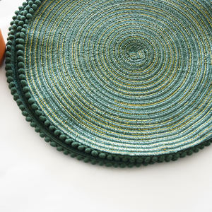 Tovagliette in tessuto <span class=keywords><strong>rotondo</strong></span> di nuovo Design 12 pz/borsa RTS in tinta unita nera <span class=keywords><strong>runner</strong></span> da <span class=keywords><strong>tavolo</strong></span> e tovagliette - Product Image 6