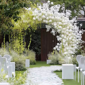 Flores Artificiales Estilo Bosque <span class=keywords><strong>Blanco</strong></span> y Verde para Bodas, Decoración del Hogar y Arreglos Florales para Exteriores - Product Image 2