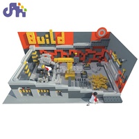 Thème de construction Playhouse éducative Mousse souple Aire de jeux intérieure Transport créatif Ensembles de construction 5-13 ans