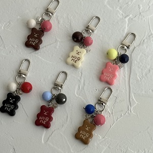 Regalo para Mujeres y Niñas, Accesorio para Llaves de Coche, Colgante de Bolso con Cuentas Coloridas, Colgante de Letra de Resina, Lindo Llavero de Oso HUG <span class=keywords><strong>ME</strong></span>, Llavero Kawaii - Product Image 4