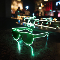 Logo personnalisé Enfants 'Dark Neon Glow Lunettes Lumineux Nouveauté Cadeaux pour Thanksgiving Saint Valentin Fête Diwali Ramadan