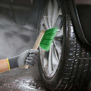 Cepillo de Acero Inoxidable de Grado Industrial con Cerdas Verdes para Lavado de Cabello y Limpieza de Ruedas de Automóviles, 75 mm, OEM KHC, Garantía de 3 Años - Product Image 2