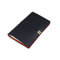 Cahier à feuilles mobiles a6 imprimé personnalisé écologique, en cuir pu noir, à feuilles mobiles, à spirale a6, couvertures avec anneau