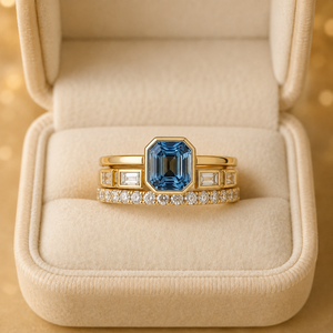 Elegante Juego de Tres Anillos Apilables para Mujer, Estilo Lujoso de Reina, Joyería de Moda - Product Image 3