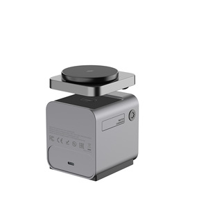 <span class=keywords><strong>Cargador</strong></span> Inalámbrico Magnético Tres en Uno QI2.2 MagSafe T15 de <span class=keywords><strong>25W</strong></span> con Carga Rápida, Puerto C, Reloj de Escritorio y Luz - Product Image 4