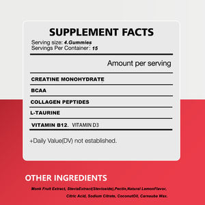 Creatine monohidrat beruang Gummy dengan asam Amino rantai bercabang, kolagen peptida <span class=keywords><strong>Vitamin</strong></span> <span class=keywords><strong>B12</strong></span>, D3, permen Creatine - Product Image 2