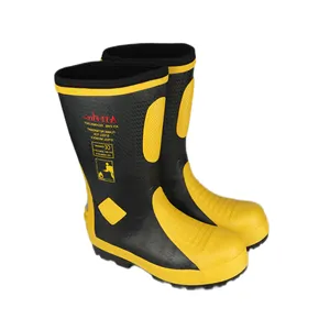 Sepatu boot keselamatan pemadam kebakaran kualitas tinggi harga pabrik sepatu keselamatan untuk pemadam kebakaran
