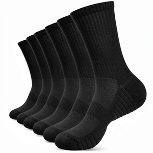 Custom Digital Printing Breathable Crew Knit Branded Design Standard Autumn Organic Cotton Sport <b>Socks</b> for Men and Women - Product Image 1