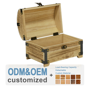 Wholesale Dark Brown Custom-Size Wooden Boxes Small Large Display Keepsake Hinged Sliding Lid Walnut Wall Crafts Wall Signs