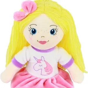 Muñeca de felpa Rubia de alta calidad, muñeco suave hecho a mano, personalizado, crecimiento con bebé