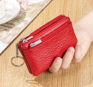 High Quality Genuine Leather Women's Mini Wallet Simple Zipper <b>Coin</b> <b>Purse</b> Mini <b>Coin</b> Bag for Girls - Product Image 3
