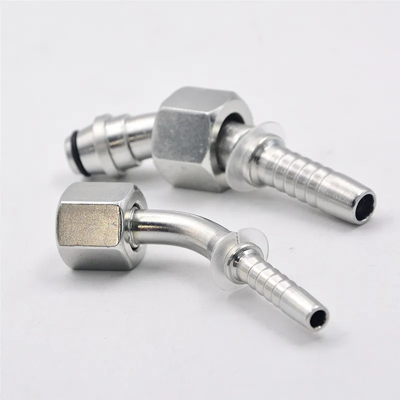 hot sale carbon steel metric 24 cone seal hydraulic crimp hose fitting 45 elbow 20441