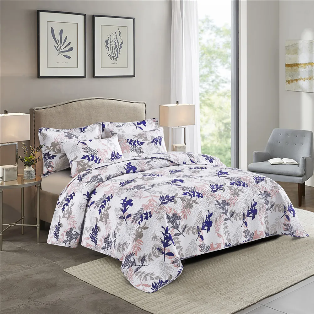 Wholesale King Size Bedspreads Bedding Comforter Set Soft Printed Full Cotton Bed Quilt