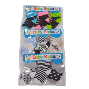 High quality new styles boys and girls socks for kids Spring and Autumn 3 in 1 set baby socks