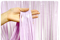 1x2m Rideau de fond Tinsel Fringe Rideaux Photomaton pour Baby Shower Party Birthday Wedding Engagement Bridal Shower