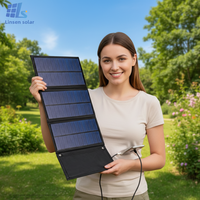 Panneau de charge solaire photovoltaïque monocristallin haute efficacité 8W/10W/12W, charge rapide, pour téléphone portable, extérieur, pliable en 5 sections