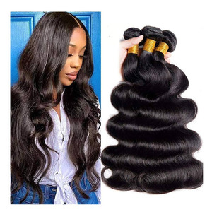 Extensiones de Cabello Humano Indio Virgen Negro 100% Natural, Doble Trama a Máquina, Mejor Calidad, Precio al por Mayor, Paquetes de Cabello Virgen Premium - Product Image 1