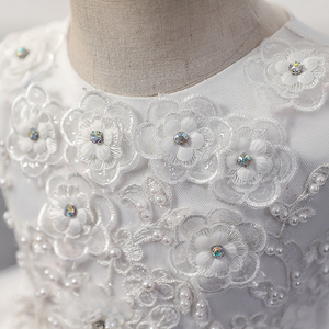 Robes de demoiselles d'honneur en tulle MQATZ en promotion, robes mignonnes pour bébés avec appliques en dentelle, robes de cérémonie pour petites filles - Product Image 4