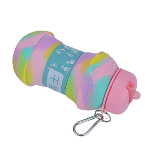 Borraccia Pieghevole a Forma di Palla con Design Terra, 550ml, Ecologica, Anti-perdita, Senza BPA, con Custodia in Silicone Personalizzabile, per Acqua Potabile all'Aperto - Product Image 2