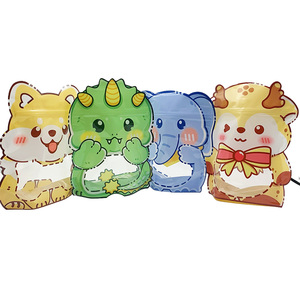 En stock sacs à fermeture éclair en mylar avec fermeture à glissière anti-odeur de forme <span class=keywords><strong>d</strong></span>écoupée mignonne pochette debout de bonbons sac cadeau de noël - Product Image 3