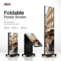 Pantalla LED Ultra Delgada para Carteles Digitales, Señalización Publicitaria, Pantalla Vertical de Alta Luminosidad con Sistema Android para Salas de Reuniones, HDR10