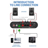Usine LEPY LP-838USB Amplificateurs 2.1 canaux Hifi Bass Support USB Music Play Audio Amplificateur sans fil