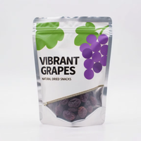 Sacs zip-lock imprimés personnalisés Sacs d'emballage refermables en mylar Sacs d'emballage alimentaire en papier aluminium en bonbon grains de café raisins secs