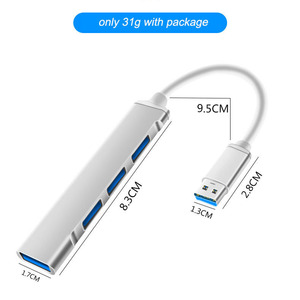 <span class=keywords><strong>4</strong></span> Trong <span class=keywords><strong>1</strong></span> Multiport USB 3.0 Để <span class=keywords><strong>4</strong></span> Cổng USB 3.0 Hợp Kim Nhôm Hub Adapter Cho Máy Tính Chuyển Dữ Liệu USB Hub Adapter - Product Image 5