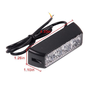 Feux de signalisation à LED avec boîtier en aluminium IP65, lentille en PC, 12V/24V DC, pour camion, excavatrice, tracteur