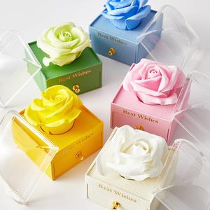 Nouvelles boîtes cadeaux de luxe modernes carrées en papier, imprimées avec logo personnalisé, gaufrées, pour bijoux et bagues - Product Image 3