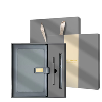 Vente en gros Coffret cadeau des Fêtes personnalisé Couverture en cuir PU premium personnalisé Coffret cadeau avec logo personnalisé pour carnet de notes avec stylo et boîte