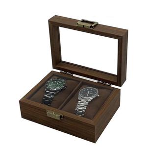 Caja de Reloj de Estilo Retro, Caja de Reloj de Madera de Nogal con Ventana, Cajas de Reloj de Lujo, Venta al Por Mayor - Product Image 3