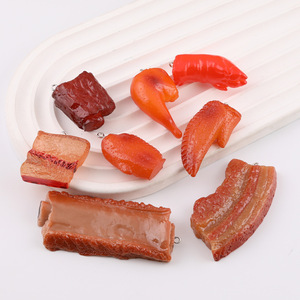 Imán de Resina con Forma de Costillas de Cerdo Estofadas, Adhesivo Magnético de Varias Piezas, Imán para Refrigerador, Llavero, Colgante, Accesorio - Product Image 1