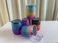 Tazas de Café Reutilizables con Forma de Huevo, Lindas y Coloridas, de Acero Inoxidable y Plástico, a Prueba de Fugas, Ecológicas, en Oferta
