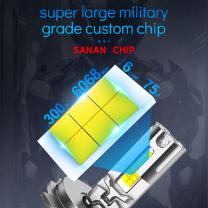 Xenplus X1 dos tubos de cobre de alta potencia 300W 60000LM faros Led para coche sistema de iluminación automática H1 H4 H7 bombilla de faro Led 9005 9006 - Product Image 4