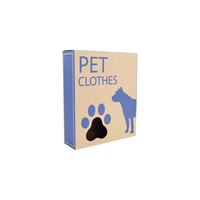Vente en gros Boîte d'emballage recyclable en papier kraft avec fenêtre pour vêtements pour animaux de compagnie avec logo personnalisé