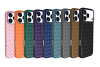 Coque de Téléphone TPU Anti-Choc Design à Motif Tissé pour IPhone 17, Housse de Luxe Funda IPhone 16 Pro Max Xr X 7 8 11 12 14 15