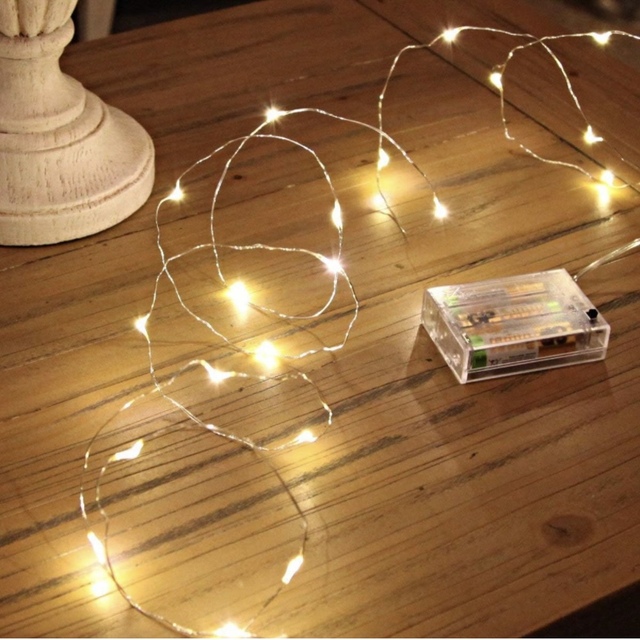 High Quality Led Fairy Lights Battery Operated  2 Pack Mini  Battery Powered Copper Wire Starry Lights