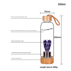 Energia tazza <span class=keywords><strong>di</strong></span> vetro all'ingrosso <span class=keywords><strong>di</strong></span> cristallo angelo infuso bottiglia <span class=keywords><strong>di</strong></span> acqua calda guarigione gemma <span class=keywords><strong>di</strong></span> quarzo bottiglie <span class=keywords><strong>di</strong></span> cristallo per acqua potabile - Product Image 4