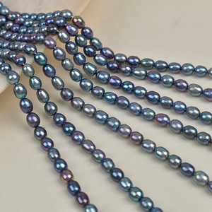 Perles d'eau douce naturelles vertes paon de 7-8 mm de la marque Wenchi, faites à la main, pour la fabrication de bijoux, forme de pomme de terre, matière à porter, origine Chine, en stock - Product Image 3