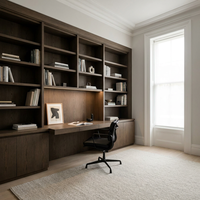 Système d'organisation de dressing sur mesure de luxe avec éclairage LED, porte en verre, grande capacité, rangement pour chambre à coucher