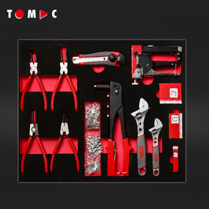 Armoire à outils d'atelier ECO TOMAC à 6 tiroirs avec 124 outils, armoire à outils roulante pour garage, chariot à outils - Product Image 5