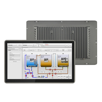 Panel PC Industrial de 15.6 Pulgadas con Windows 11 y Linux, Todo en Uno, Pantalla Táctil Industrial de Alto Brillo, Paneles LCD