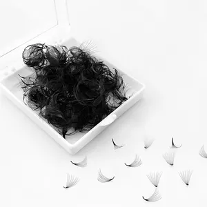 Abonnie קוריאני pbt עבודת יד lash 5D 0.07 curl בצובר רופף מראש נפח אוהדים ריסים מתיחה הרחבה